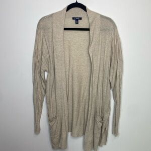 Chaps Beige Lightweight Cardigan